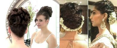 Curl Overlap Hairstyles -Bridal Makeup ब्राइडल मेकअप
